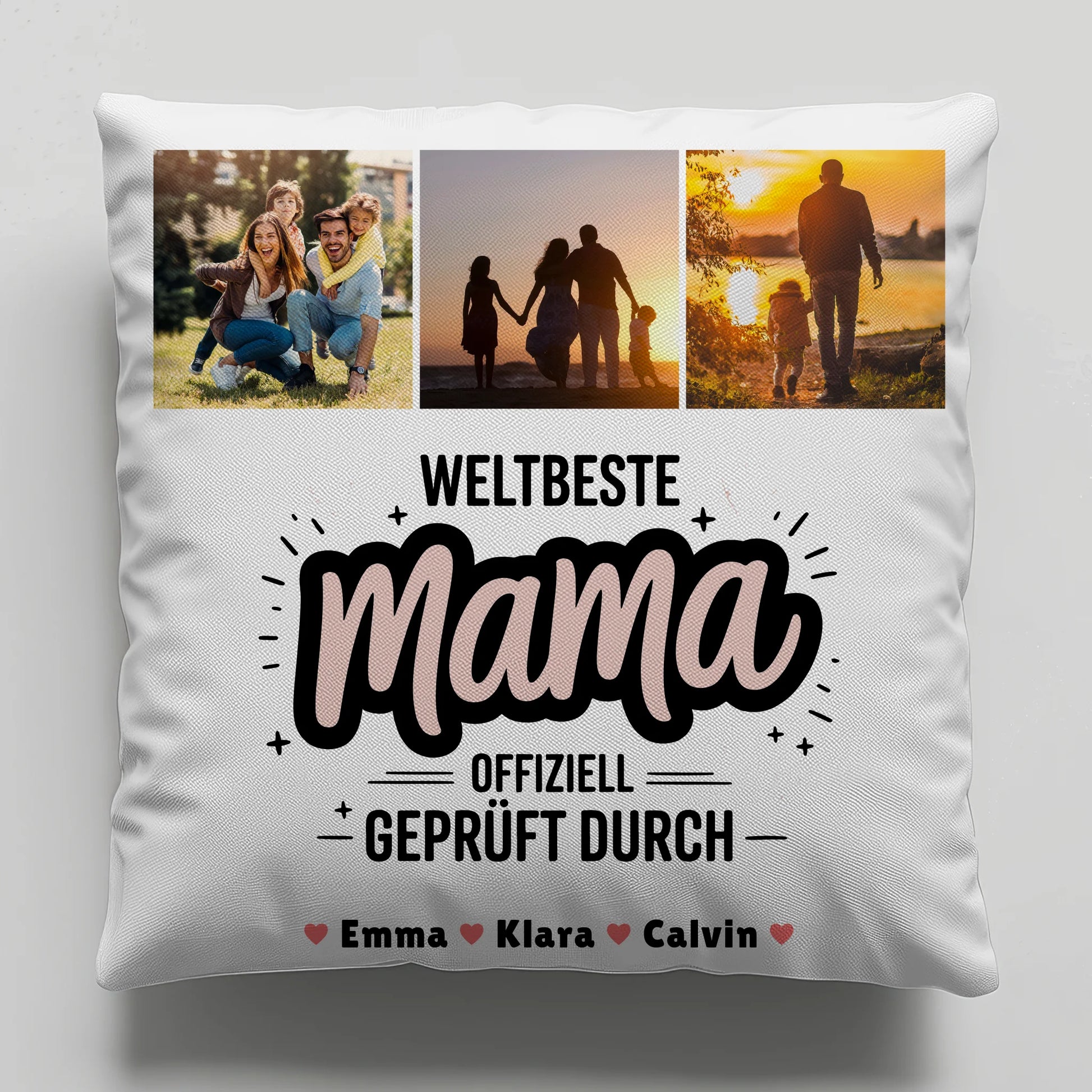 Mama Kissen Geschenk Fotocollage Mama Weltbeste Mama Offiziell Geprüft Durch 1