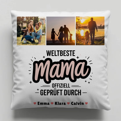 Mama Kissen Geschenk Fotocollage Mama Weltbeste Mama Offiziell Geprüft Durch 6