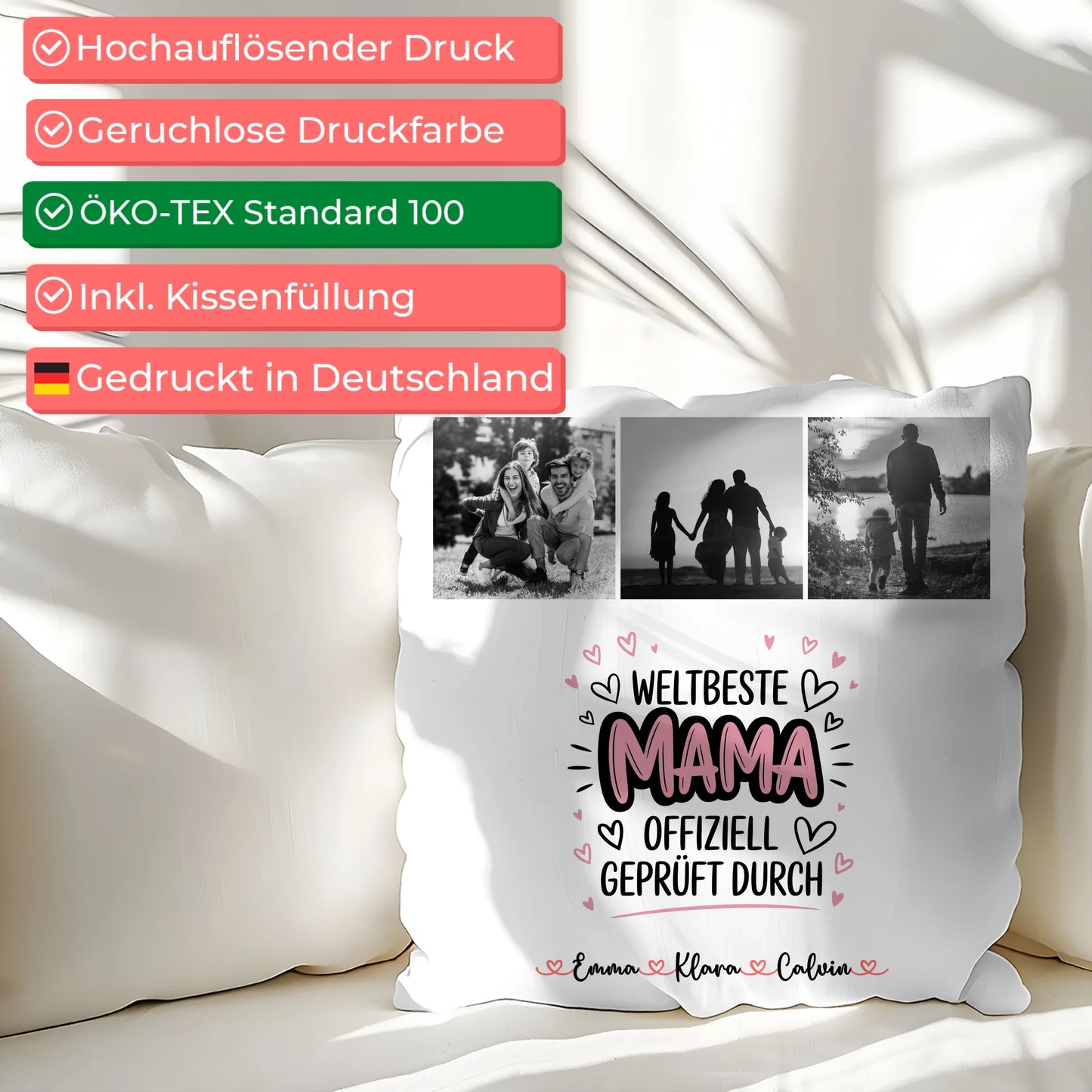 Mama Kissen Fotocollage Mama Weltbeste Mama Offiziell Geprüft Durch Geschenk 2