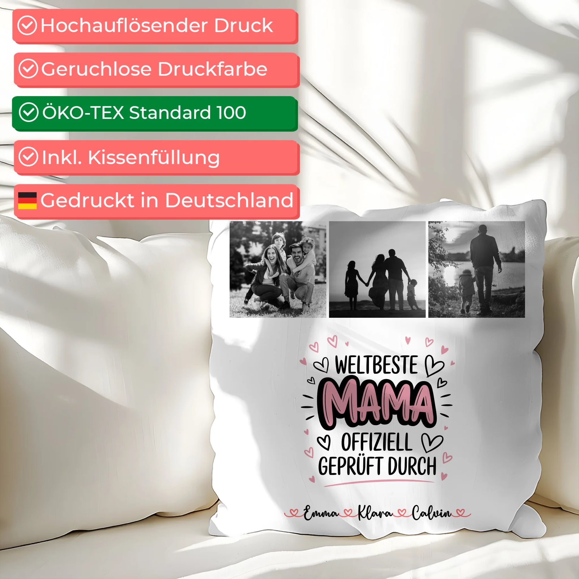 Mama Kissen Fotocollage Mama Weltbeste Mama Offiziell Geprüft Durch Geschenk 2