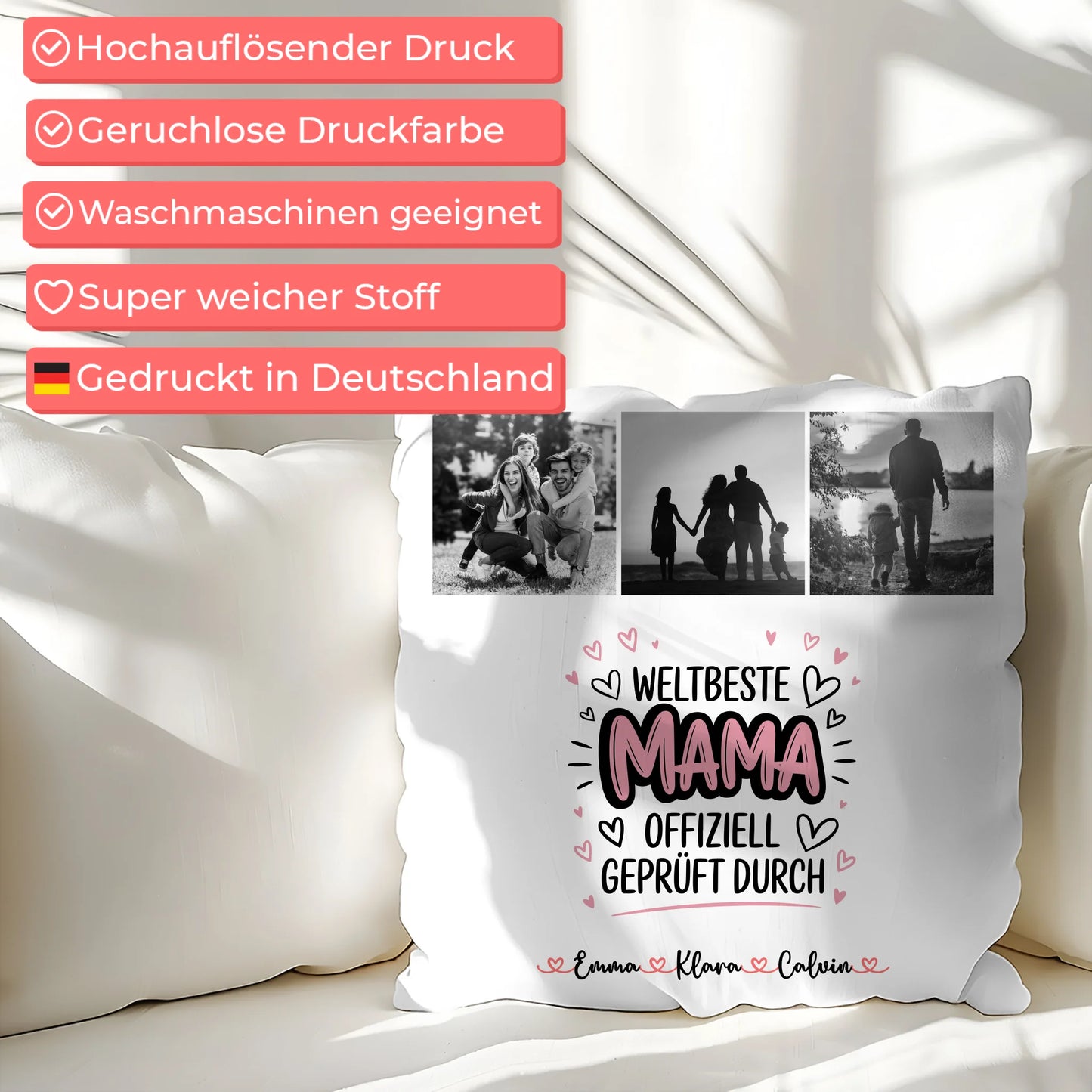 Mama Kissen Fotocollage Mama Weltbeste Mama Offiziell Geprüft Durch Geschenk 7