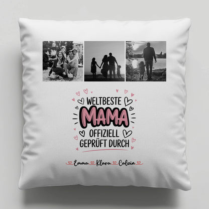 Mama Kissen Fotocollage Mama Weltbeste Mama Offiziell Geprüft Durch Geschenk