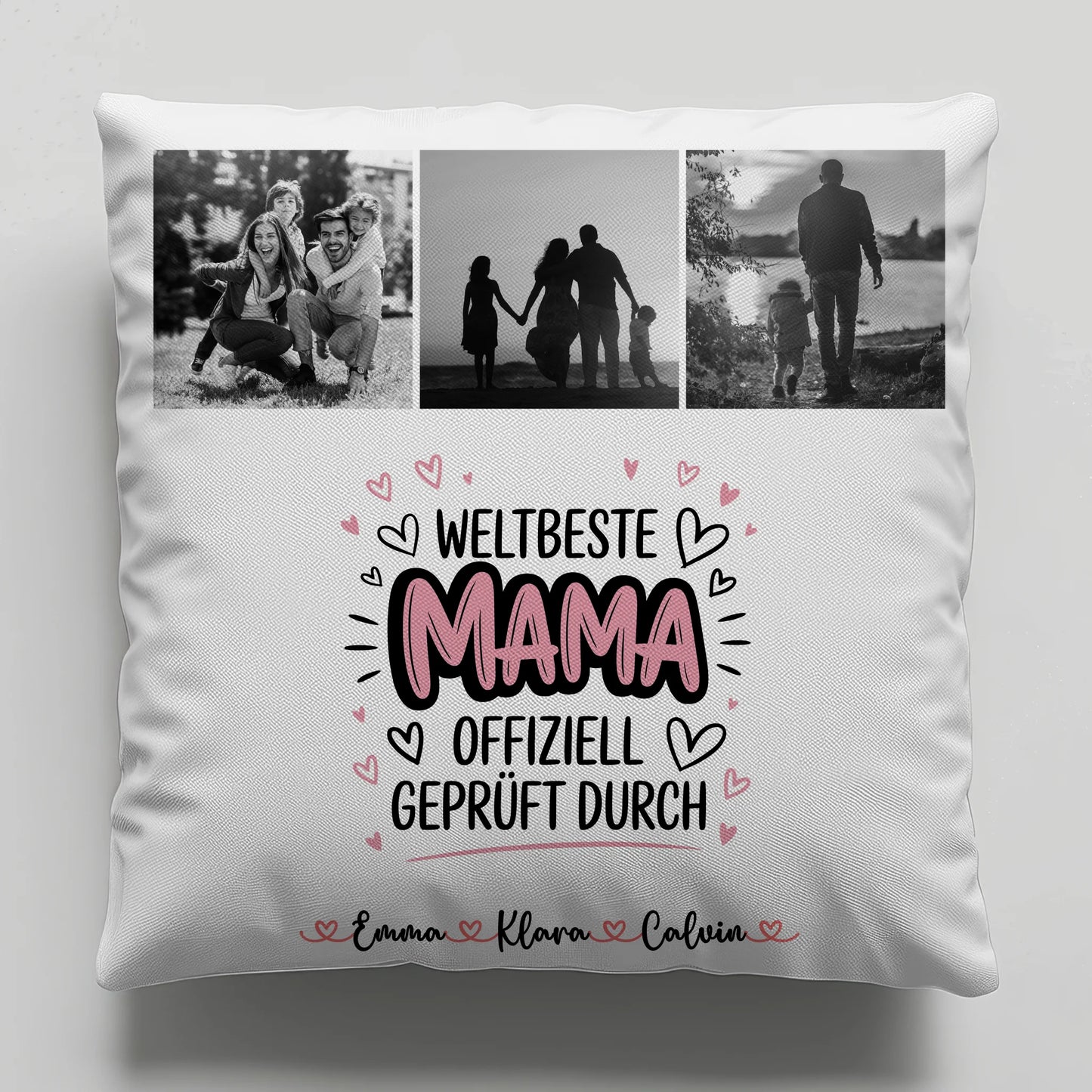 Mama Kissen Fotocollage Mama Weltbeste Mama Offiziell Geprüft Durch Geschenk 1