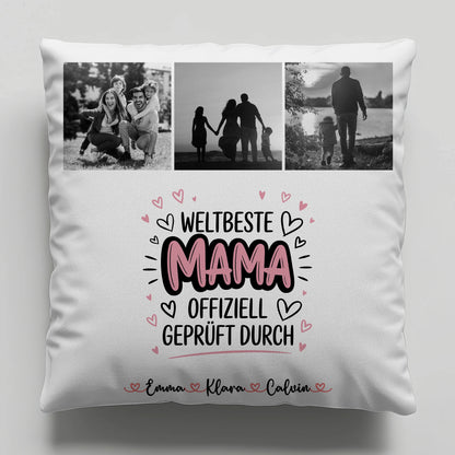 Mama Kissen Fotocollage Mama Weltbeste Mama Offiziell Geprüft Durch Geschenk 6