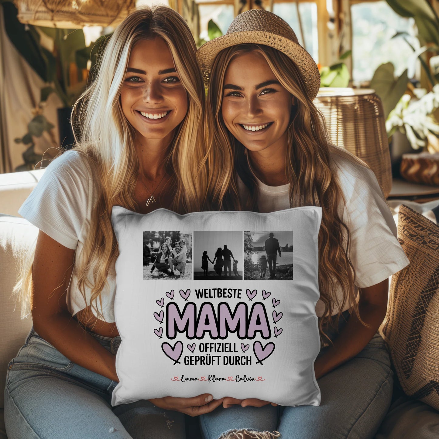 Kissen Für Mama Mama Fotocollage Weltbeste Mama Offiziell Geprüft Durch personalisiertes Geschenk