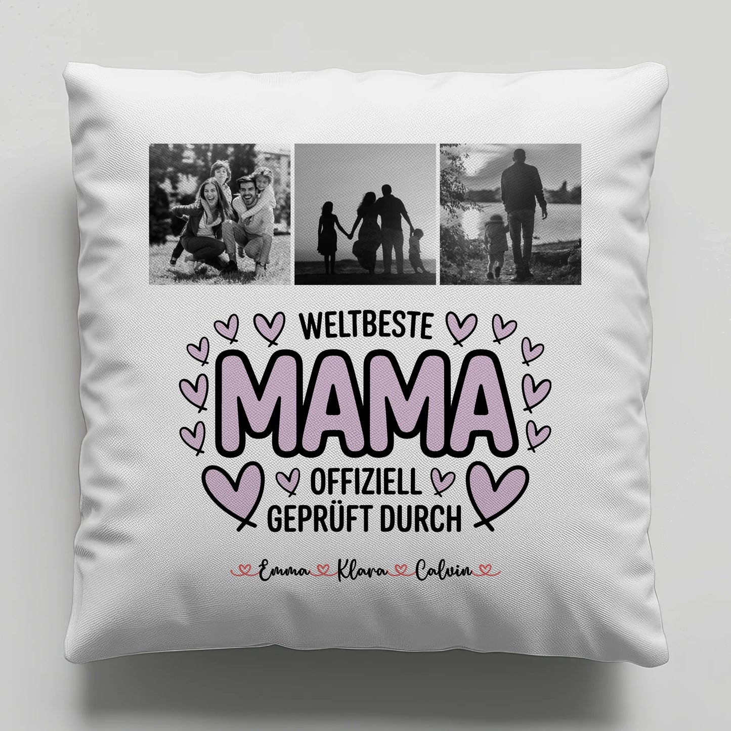 Kissen Für Mama Mama Fotocollage Weltbeste Mama Offiziell Geprüft Durch personalisiertes Geschenk