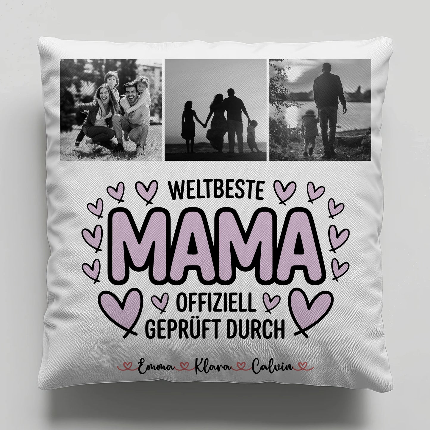 Kissen Für Mama Mama Fotocollage Weltbeste Mama Offiziell Geprüft Durch personalisiertes Geschenk 6