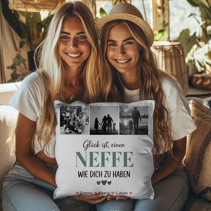 Namen Kissen Fotocollage Neffe Glück Ist einen Neffe Wie Dich Zu Haben personalisiertes Geschenk 3