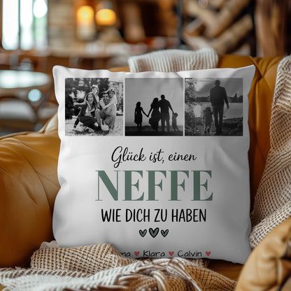 Namen Kissen Fotocollage Neffe Glück Ist einen Neffe Wie Dich Zu Haben personalisiertes Geschenk 4