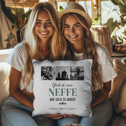 Namen Kissen Fotocollage Neffe Glück Ist einen Neffe Wie Dich Zu Haben personalisiertes Geschenk