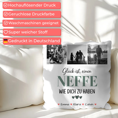 Namen Kissen Fotocollage Neffe Glück Ist einen Neffe Wie Dich Zu Haben personalisiertes Geschenk 7