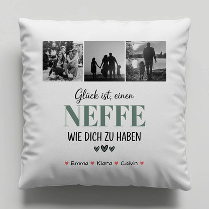 Namen Kissen Fotocollage Neffe Glück Ist einen Neffe Wie Dich Zu Haben personalisiertes Geschenk