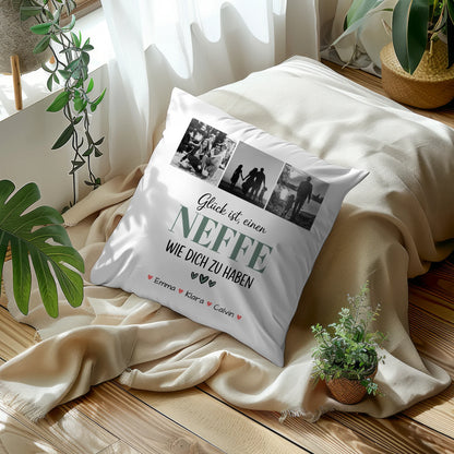 Namen Kissen Fotocollage Neffe Glück Ist einen Neffe Wie Dich Zu Haben personalisiertes Geschenk