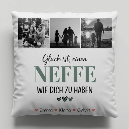 Namen Kissen Fotocollage Neffe Glück Ist einen Neffe Wie Dich Zu Haben personalisiertes Geschenk 1