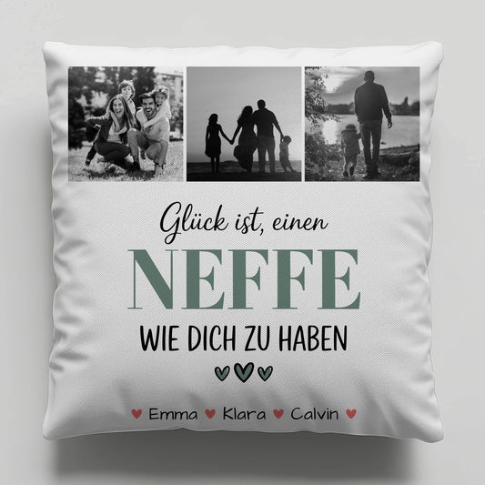 Namen Kissen Fotocollage Neffe Glück Ist einen Neffe Wie Dich Zu Haben personalisiertes Geschenk 1