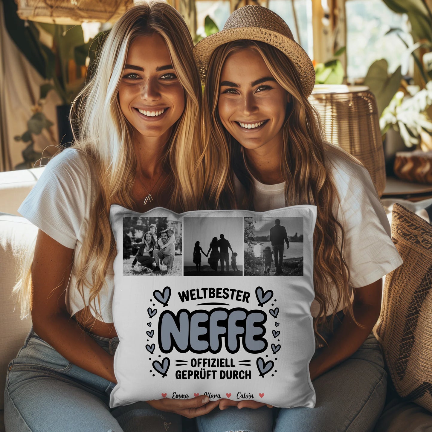 Kissen Mit Namen Neffe Fotocollage Weltbester Neffe Offiziell Geprüft Durch 3