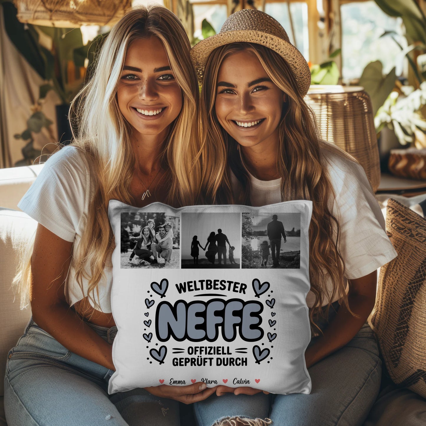 Kissen Mit Namen Neffe Fotocollage Weltbester Neffe Offiziell Geprüft Durch 8