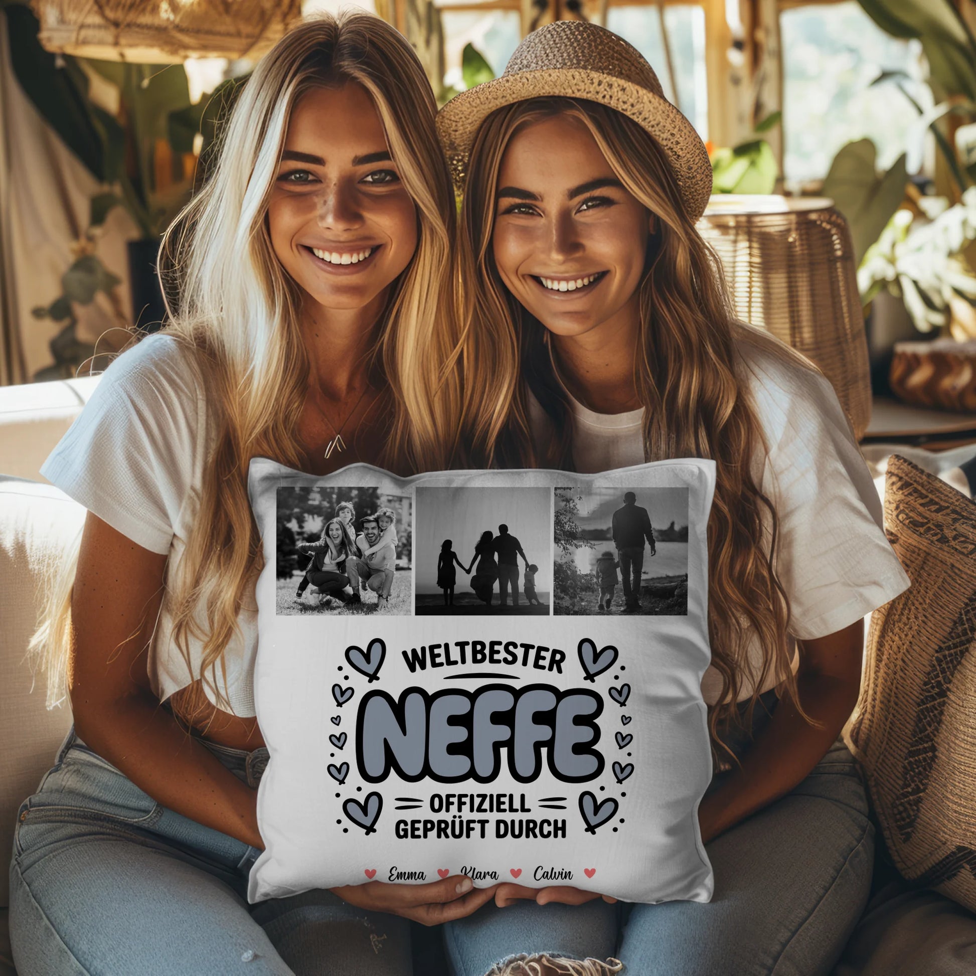 Kissen Mit Namen Neffe Fotocollage Weltbester Neffe Offiziell Geprüft Durch 8
