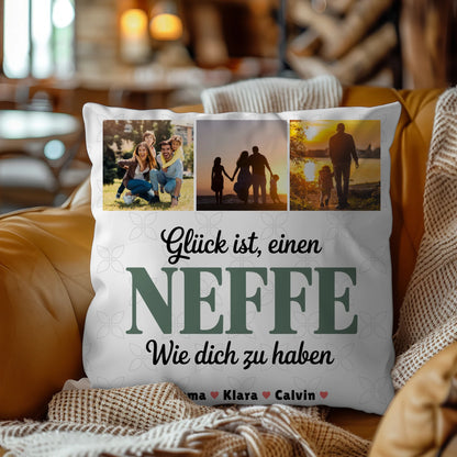 Personalisierte Geschenke mit Namen Kissen Geschenk Fotocollage Neffe Glück Ist einen Neffe Wie Dich Zu Haben 9