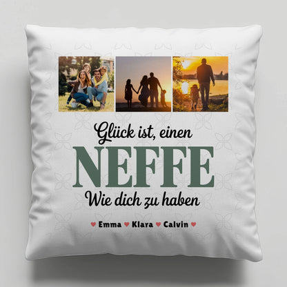 Personalisierte Geschenke mit Namen Kissen Geschenk Fotocollage Neffe Glück Ist einen Neffe Wie Dich Zu Haben