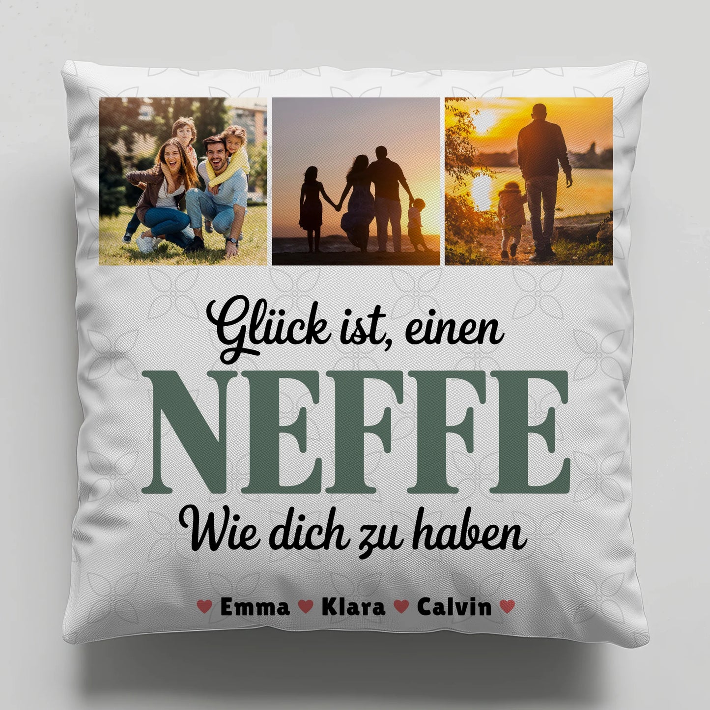 Personalisierte Geschenke mit Namen Kissen Geschenk Fotocollage Neffe Glück Ist einen Neffe Wie Dich Zu Haben 6