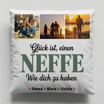 Personalisierte Geschenke mit Namen Kissen Geschenk Fotocollage Neffe Glück Ist einen Neffe Wie Dich Zu Haben 6