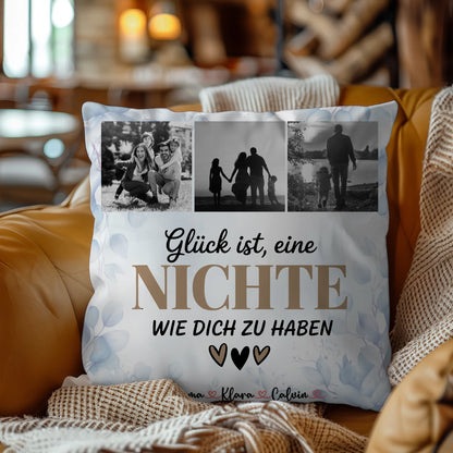 Foto Kissen Mit Namen Fotocollage Nichte Glück Ist eine Nichte Wie Dich Zu Haben Geschenk 4
