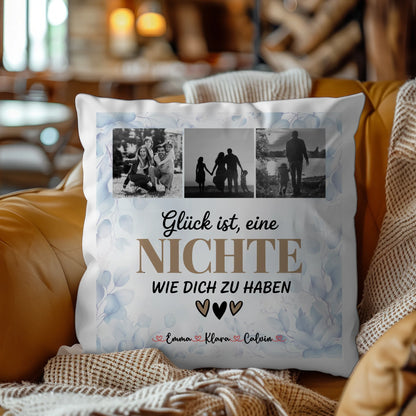 Foto Kissen Mit Namen Fotocollage Nichte Glück Ist eine Nichte Wie Dich Zu Haben Geschenk