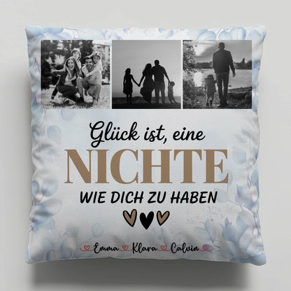 Foto Kissen Mit Namen Fotocollage Nichte Glück Ist eine Nichte Wie Dich Zu Haben Geschenk 1