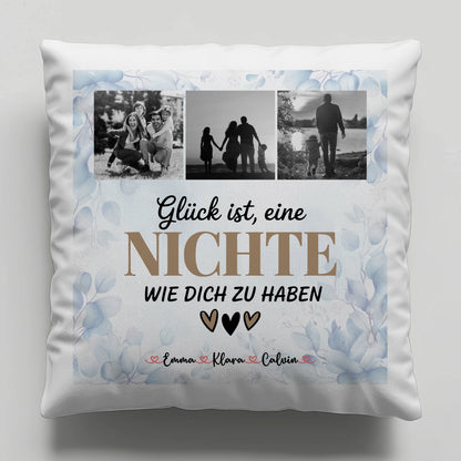 Foto Kissen Mit Namen Fotocollage Nichte Glück Ist eine Nichte Wie Dich Zu Haben Geschenk