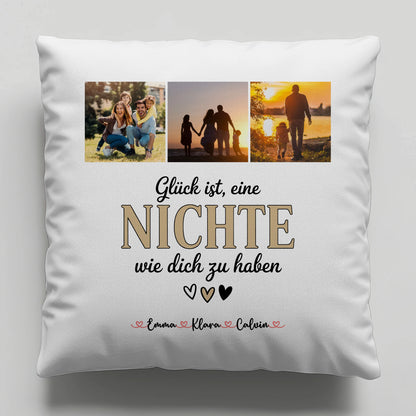 Personalisierte Kissen Mit Namen Fotocollage für Nichte Glück Ist eine Nichte Wie Dich Zu Haben