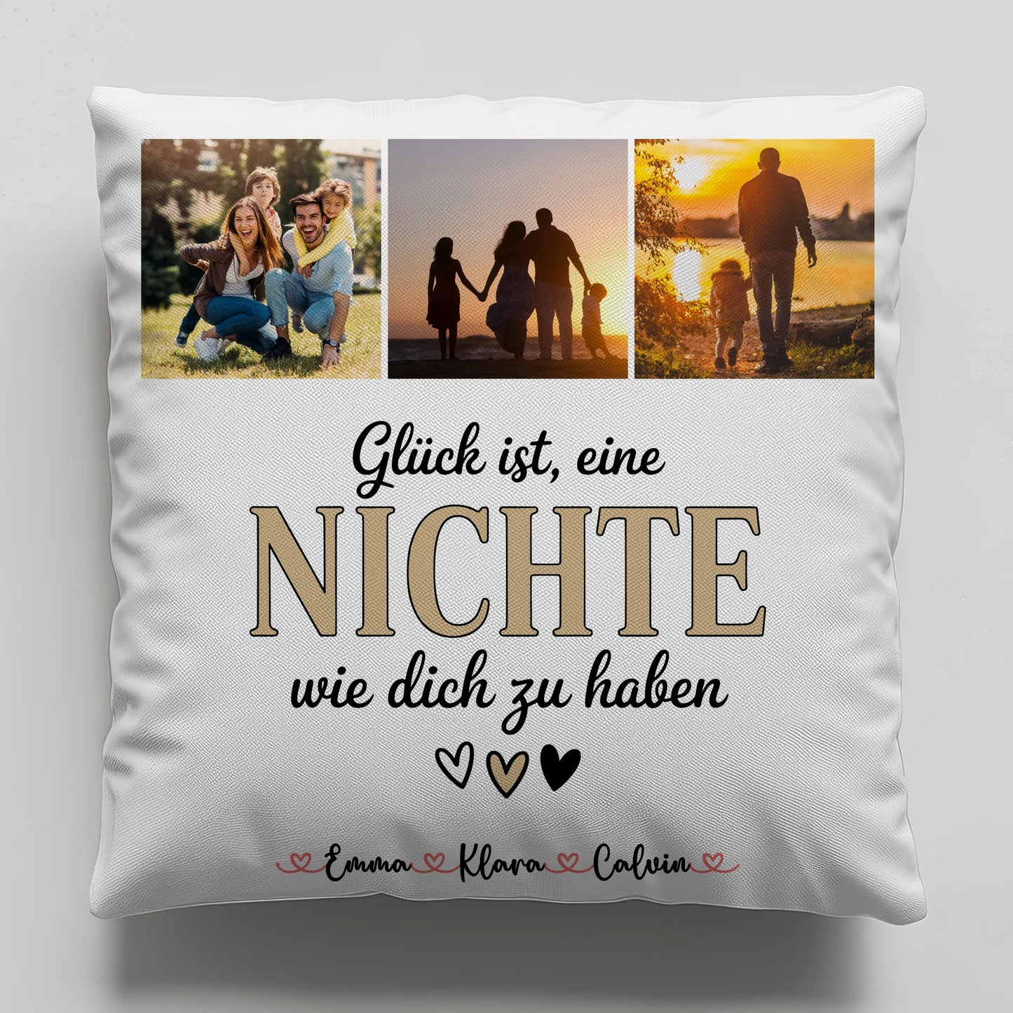 Personalisierte Kissen Mit Namen Fotocollage für Nichte Glück Ist eine Nichte Wie Dich Zu Haben 6