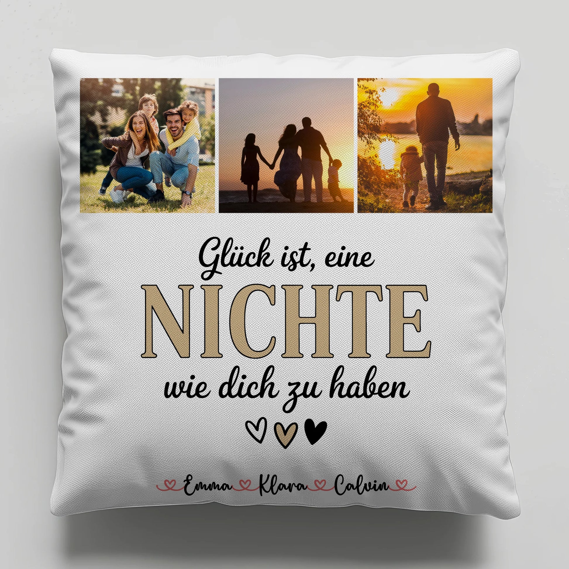 Personalisierte Kissen Mit Namen Fotocollage für Nichte Glück Ist eine Nichte Wie Dich Zu Haben 1