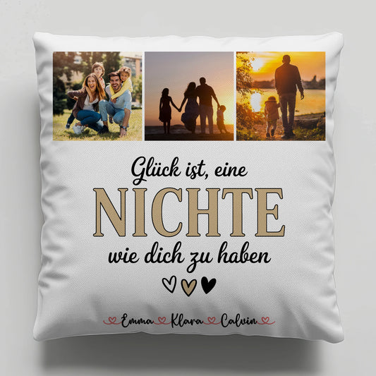 Personalisierte Kissen Mit Namen Fotocollage für Nichte Glück Ist eine Nichte Wie Dich Zu Haben 1