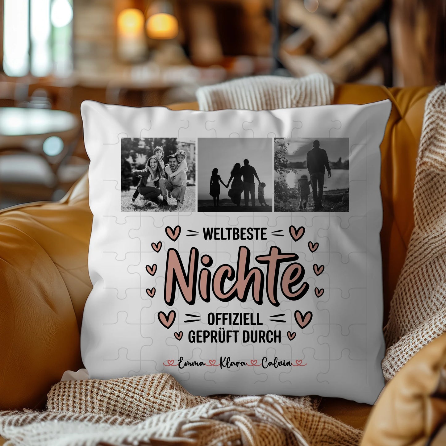 Kissen Mit Namen Nichte Fotocollage Weltbeste Nichte Offiziell Geprüft Durch