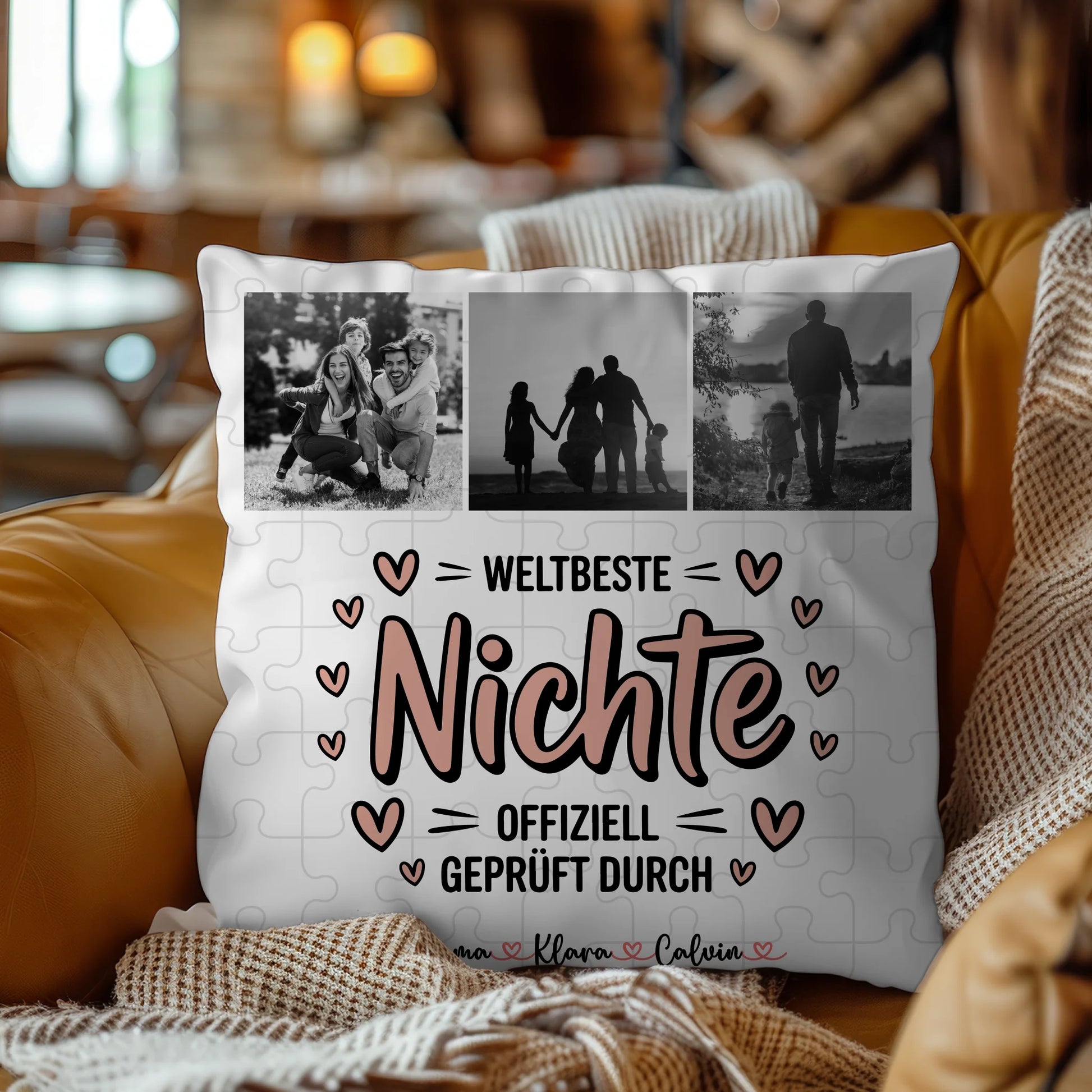 Kissen Mit Namen Nichte Fotocollage Weltbeste Nichte Offiziell Geprüft Durch 4