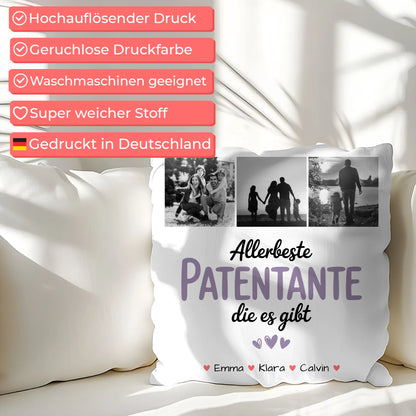 Namen Kissen Fotocollage Patentante Allerbeste Patentante Die Es Gibt personalisiertes Geschenk 7