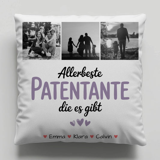 Namen Kissen Fotocollage Patentante Allerbeste Patentante Die Es Gibt personalisiertes Geschenk 1