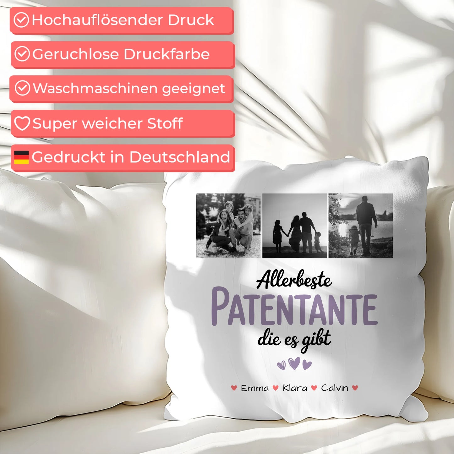 Namen Kissen Fotocollage Patentante Allerbeste Patentante Die Es Gibt personalisiertes Geschenk