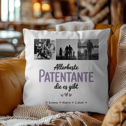 Namen Kissen Fotocollage Patentante Allerbeste Patentante Die Es Gibt personalisiertes Geschenk