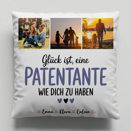 Personalisiertes Foto Kissen Mit Namen Fotocollage für Patentante Glück Ist eine Patentante Wie Dich Zu Haben 1