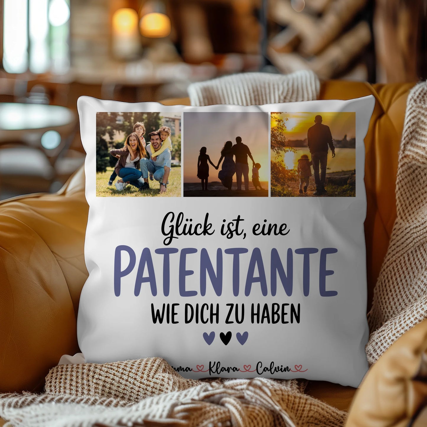 Personalisiertes Foto Kissen Mit Namen Fotocollage für Patentante Glück Ist eine Patentante Wie Dich Zu Haben 9