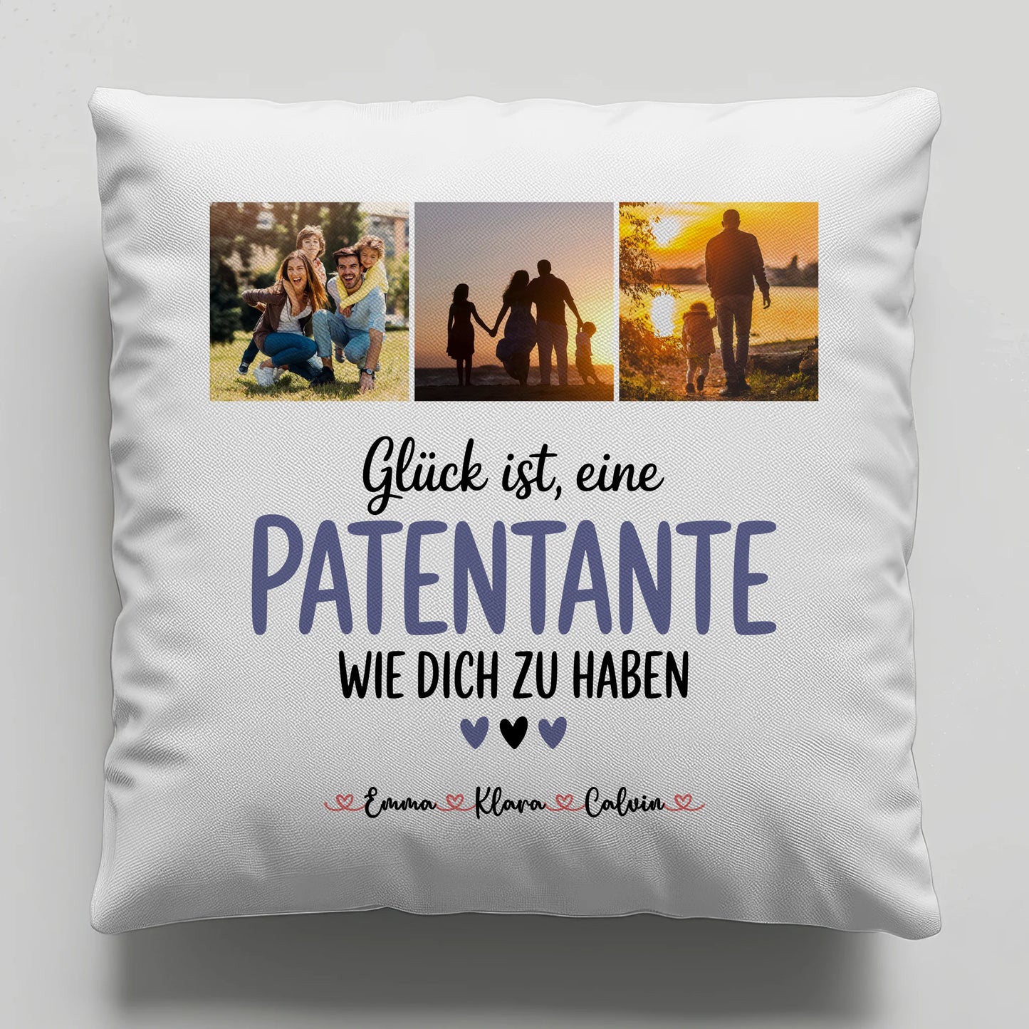 Personalisiertes Foto Kissen Mit Namen Fotocollage für Patentante Glück Ist eine Patentante Wie Dich Zu Haben