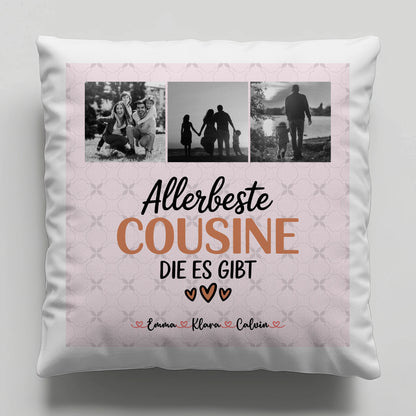 Foto Kissen Mit Namen Fotocollage Cousine Allerbeste Cousine Die Es Gibt