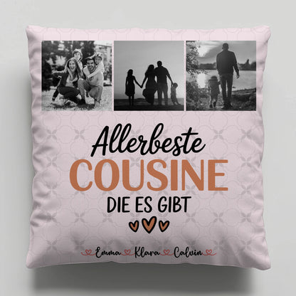 Foto Kissen Mit Namen Fotocollage Cousine Allerbeste Cousine Die Es Gibt 1