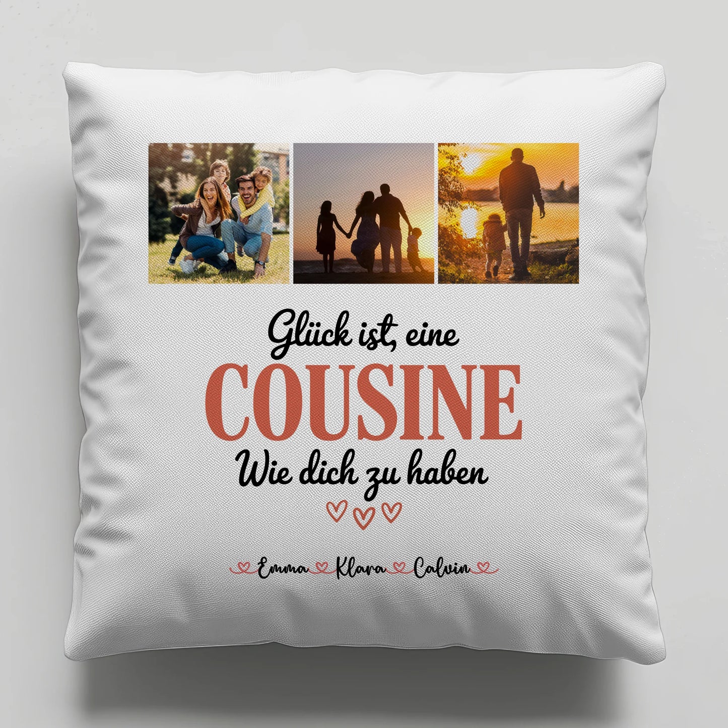 Personalisiertes Foto Kissen Mit Namen Fotocollage für Cousine Glück Ist eine Cousine Wie Dich Zu Haben