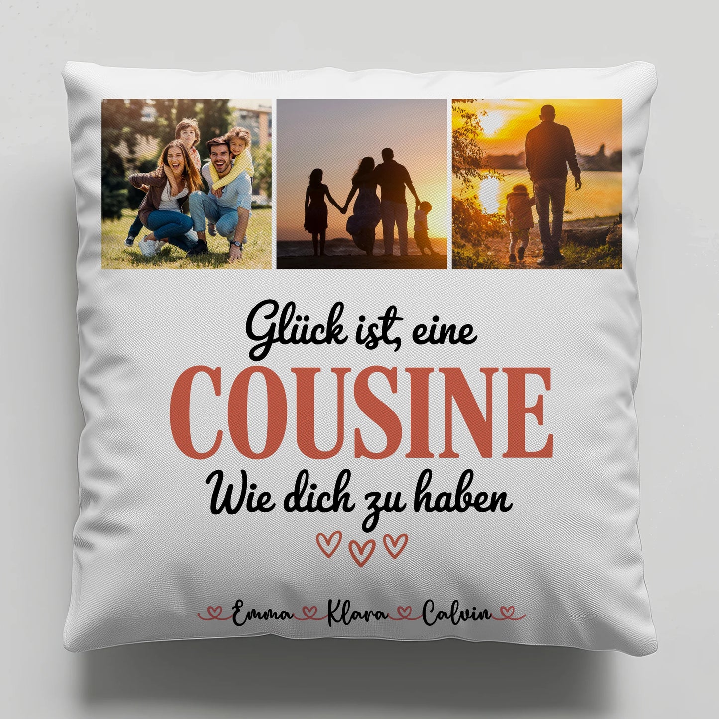 Personalisiertes Foto Kissen Mit Namen Fotocollage für Cousine Glück Ist eine Cousine Wie Dich Zu Haben 1