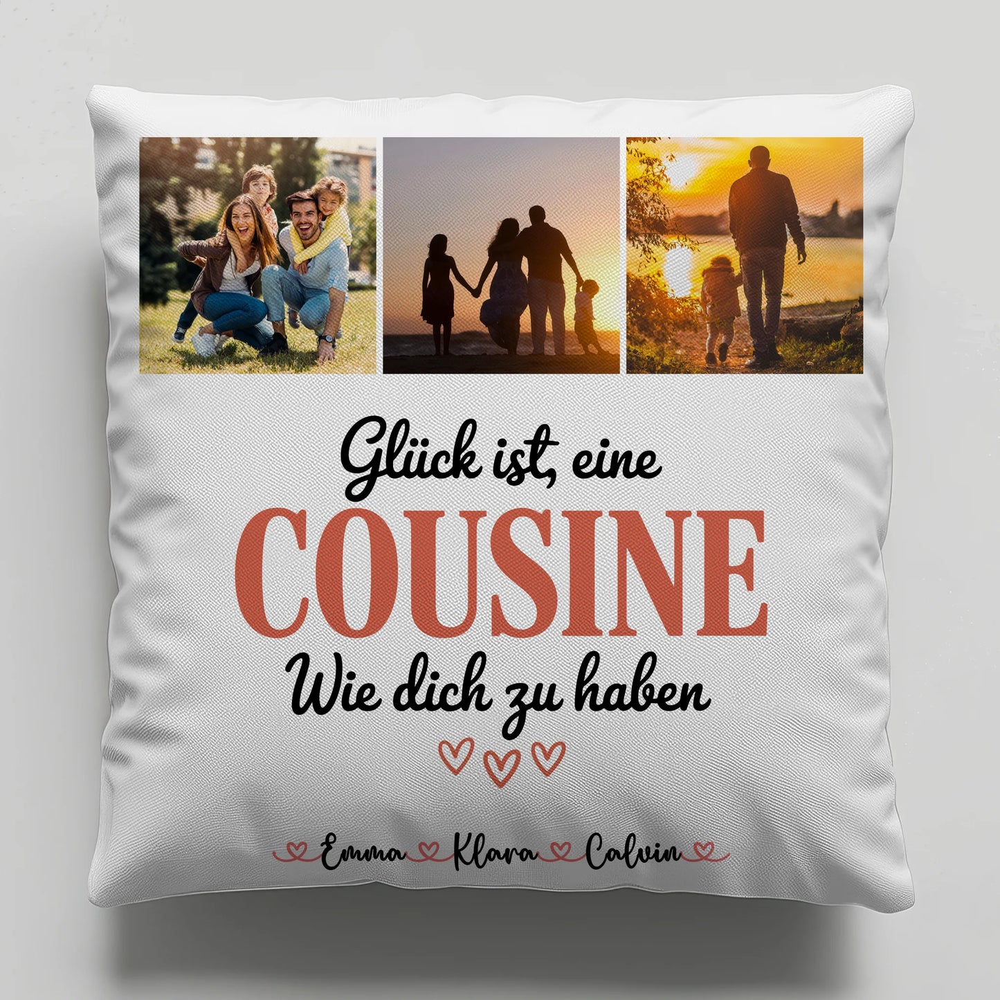 Personalisiertes Foto Kissen Mit Namen Fotocollage für Cousine Glück Ist eine Cousine Wie Dich Zu Haben 6