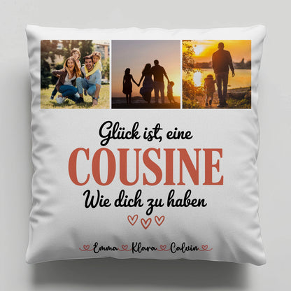 Personalisiertes Foto Kissen Mit Namen Fotocollage für Cousine Glück Ist eine Cousine Wie Dich Zu Haben 6