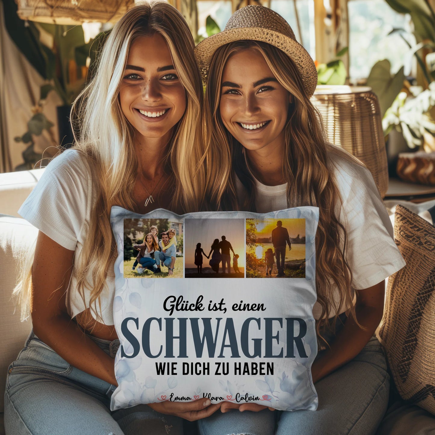 Personalisierte Kissen Mit Namen Fotocollage für Schwager Glück Ist eine Schwager Wie Dich Zu Haben 3